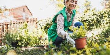 woman using some Gardening Tips.