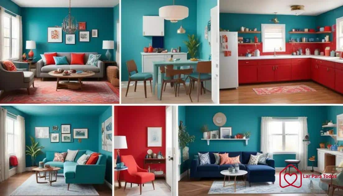 Incorporating bold colors in different rooms