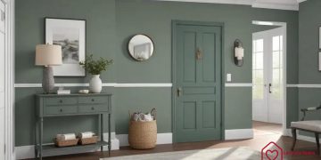 Gray-green entryway paint tutorial