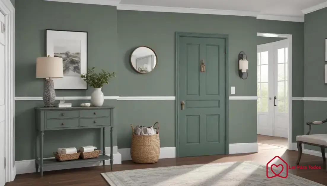Gray-green entryway paint tutorial