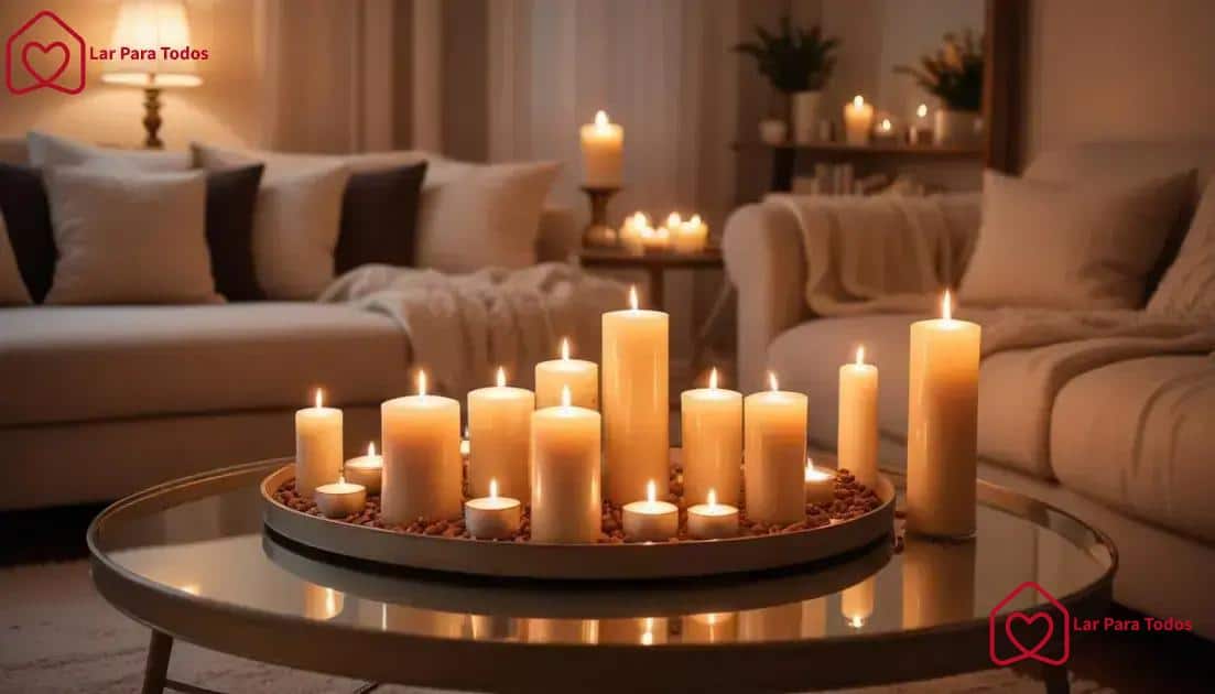Creating a cozy atmosphere with candles