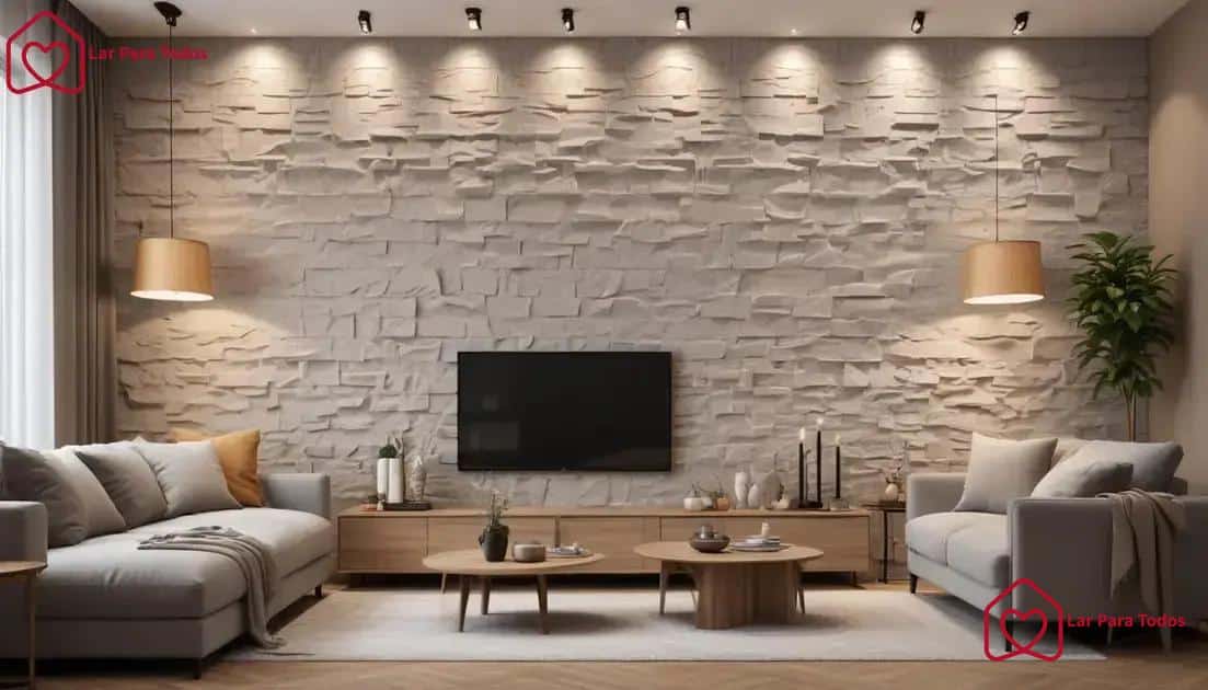 Benefícios da decoração de parede com textura Benefícios da decoração de parede com textura